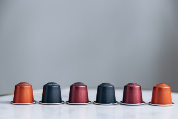 Cápsulas de café coloridas